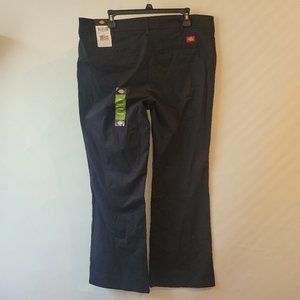 NWT Dickies Crafted for Woman Workwear Pants Size 16R  Black Chino Slim Fit